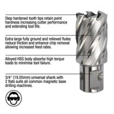 Bordo - 8mm Pin to suit 100mm Annular Cutter | 7400-8x160